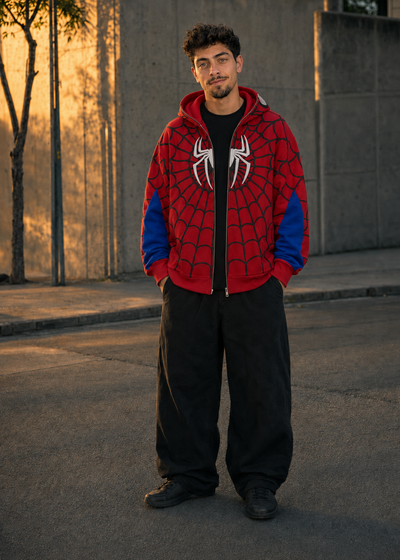 Crimson Web worn on the street